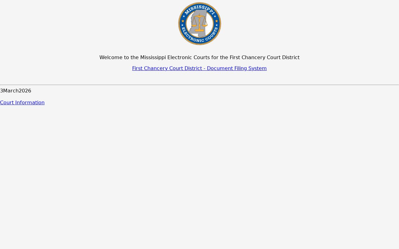 Itawamba County civil court docket access through First Chancery MEC